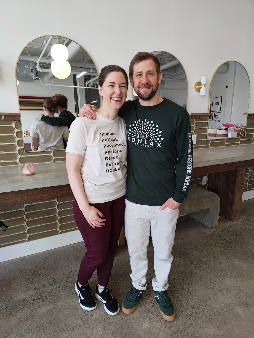 Chelsea with the Rohlax Wellness community